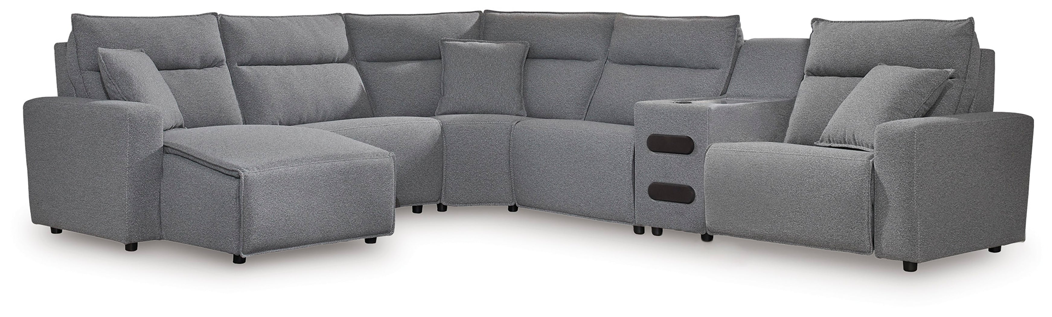 Family Deals Furniture - Ashley Furniture - ModMax II Sectional - 3-Piece Power Reclining Sectional / Salt and Pepper - 65906S1