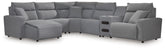 Family Deals Furniture - Ashley Furniture - ModMax II Sectional - 3-Piece Power Reclining Sectional / Salt and Pepper - 65906S1