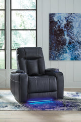 Family Deals Furniture - Ashley Furniture - Feazada Living Room - PWR Recliner/ADJ Headrest / Sapphire - 6620613