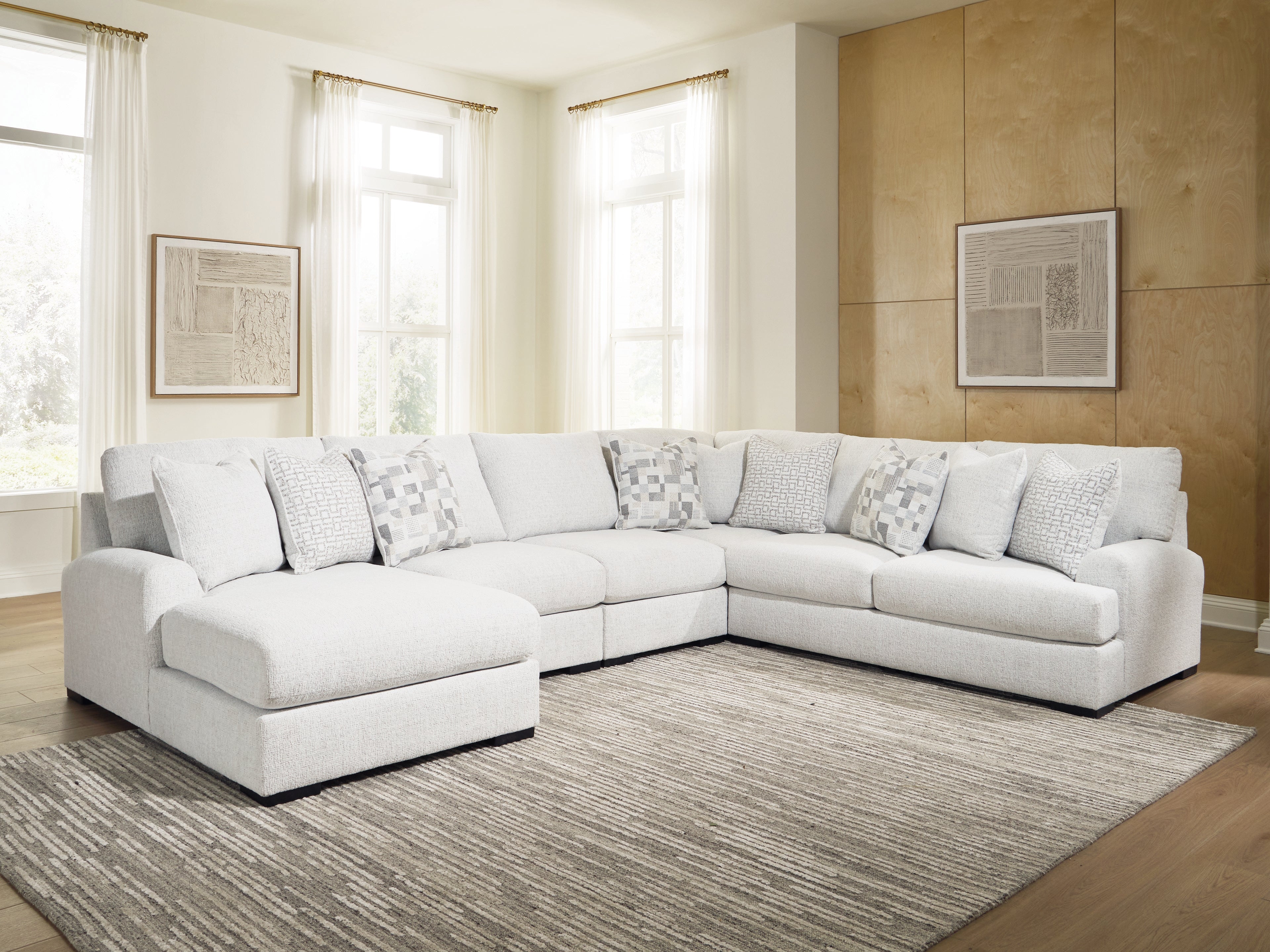 Family Deals Furniture - Ashley Furniture - Misty-Lakes 5-Piece Sectional with Chaise - 5-Piece Sectional with Chaise - PC66906S12