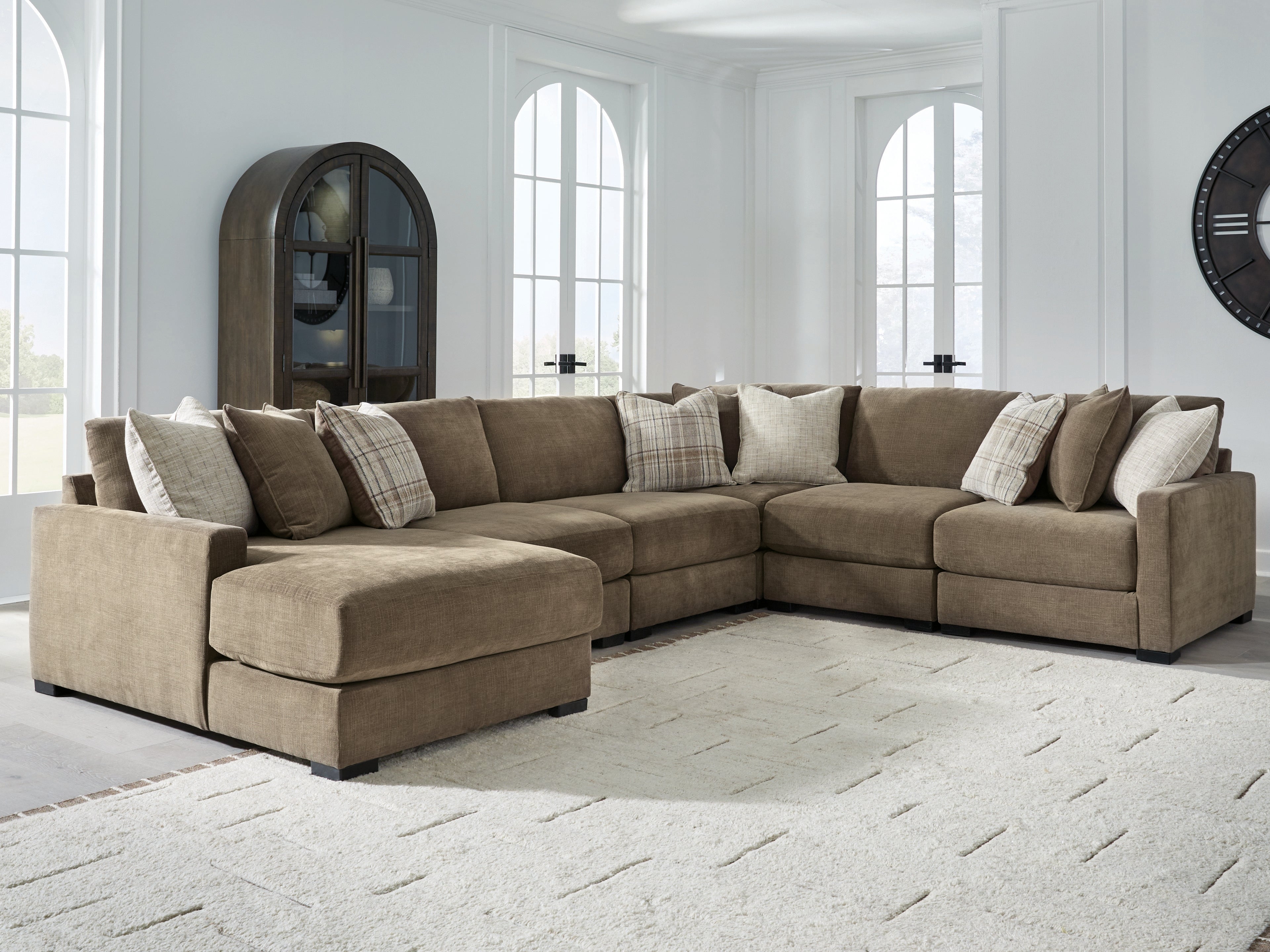 Family Deals Furniture - Ashley Furniture - Camellia-Court Sectional - 6-Piece Sectional with Chaise - 68207S14