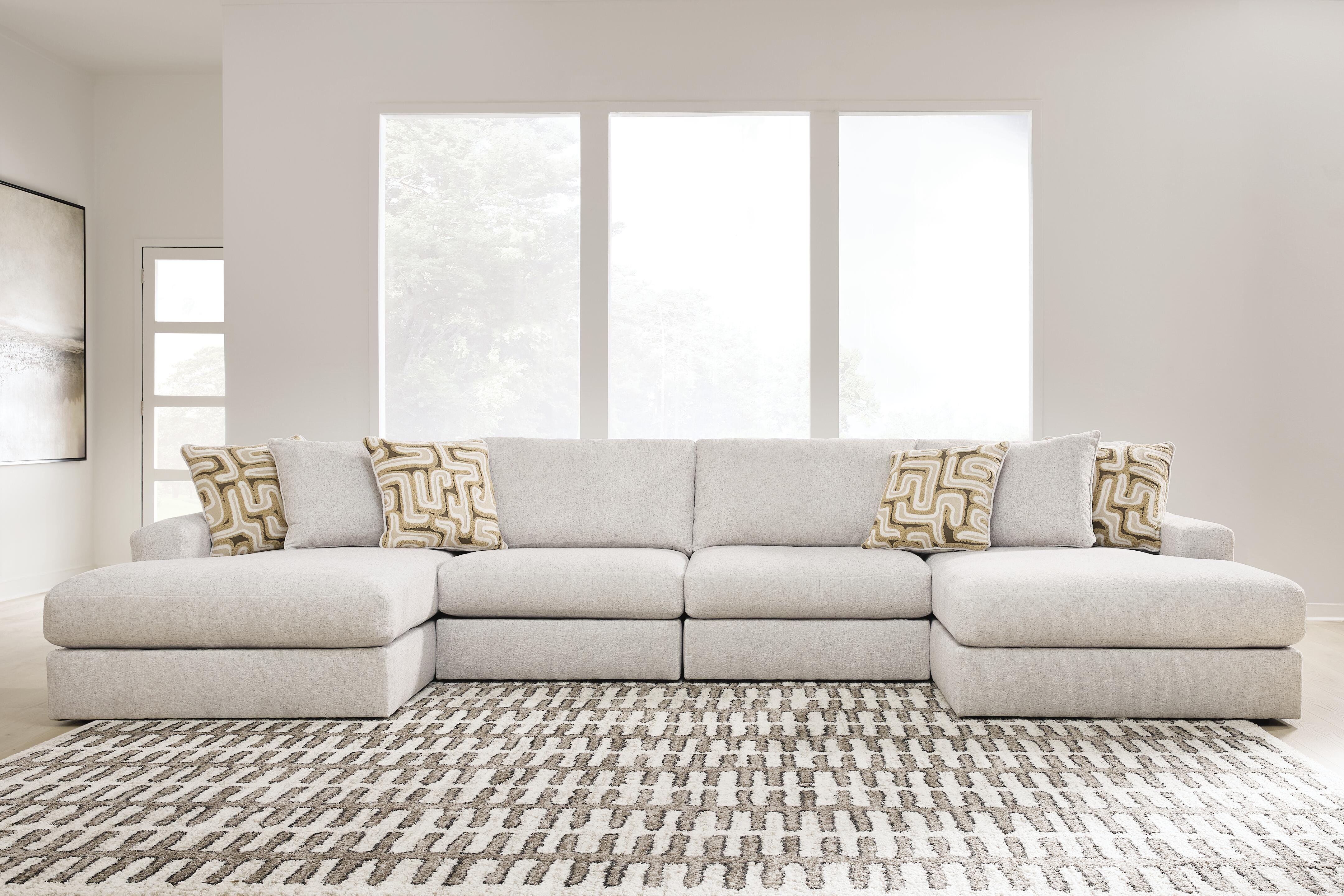 Family Deals Furniture - Ashley Furniture - Kestrie Sectional - RAF 4-Piece Double Chaise Sectional - PC68706S9