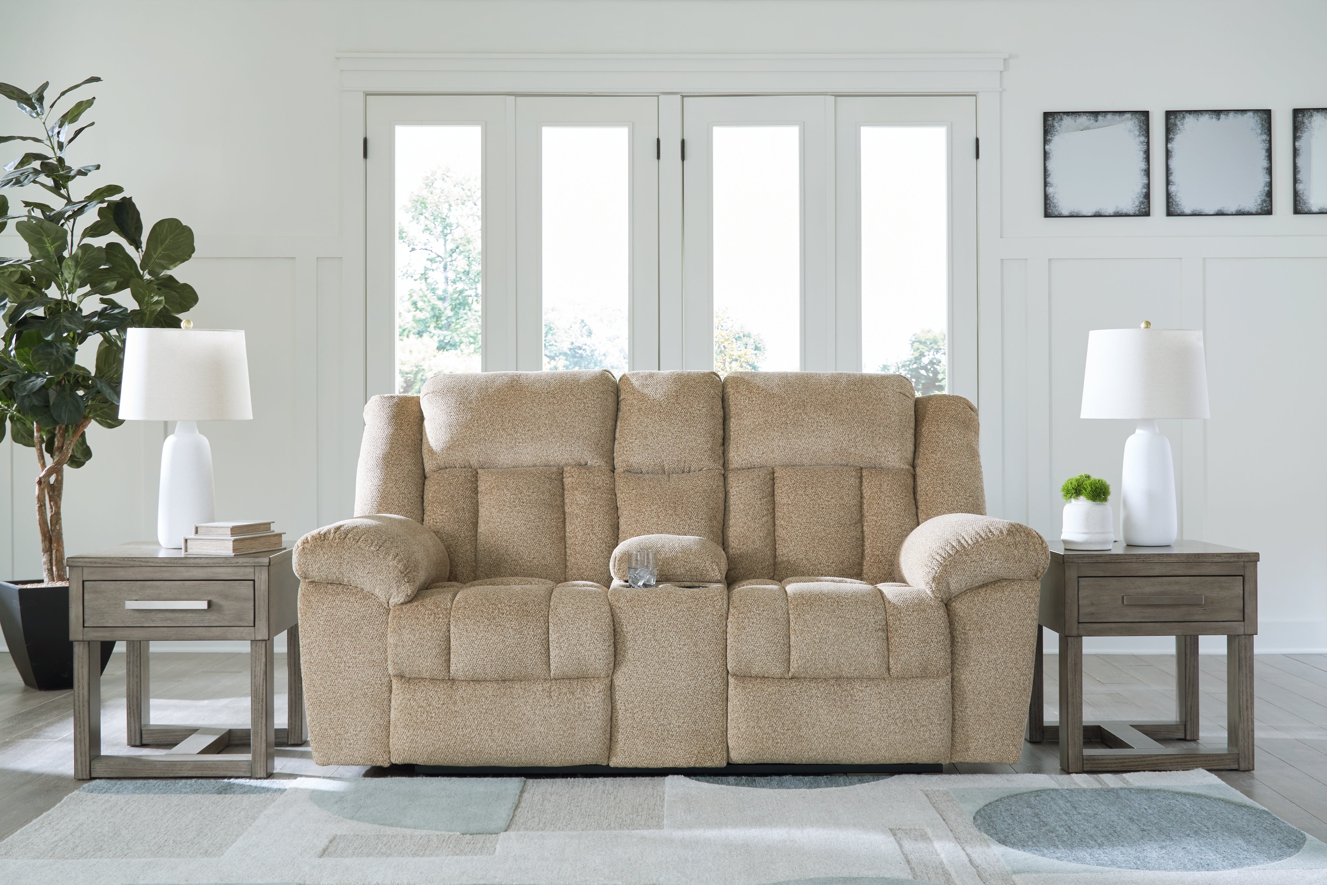 Family Deals Furniture - Ashley Furniture - Tip-Off Living Room - PWR REC Sofa with ADJ Headrest / Wheat - 6930515