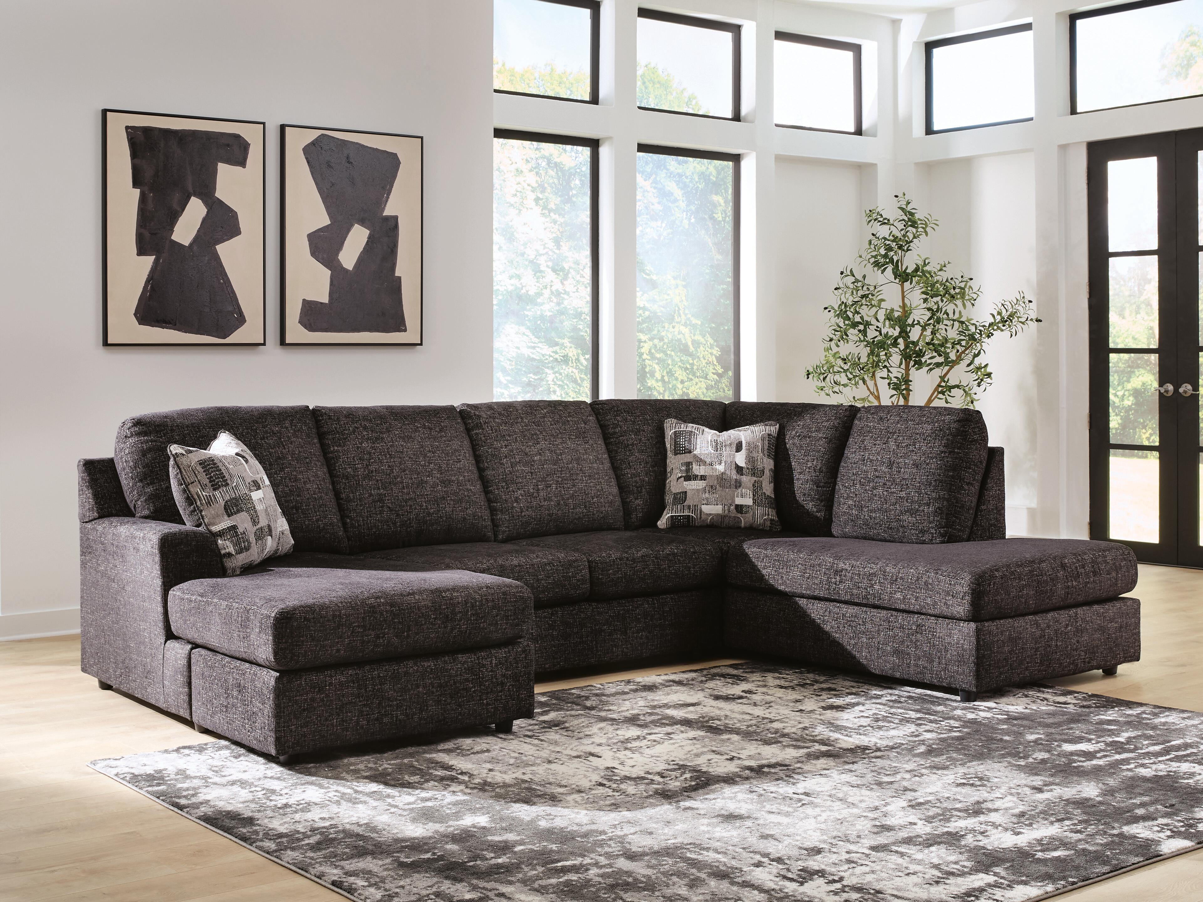 Family Deals Furniture - Ashley Furniture - Lentiz Sectional - LAF 2-Piece Sectional with Chaise - PC73404S2