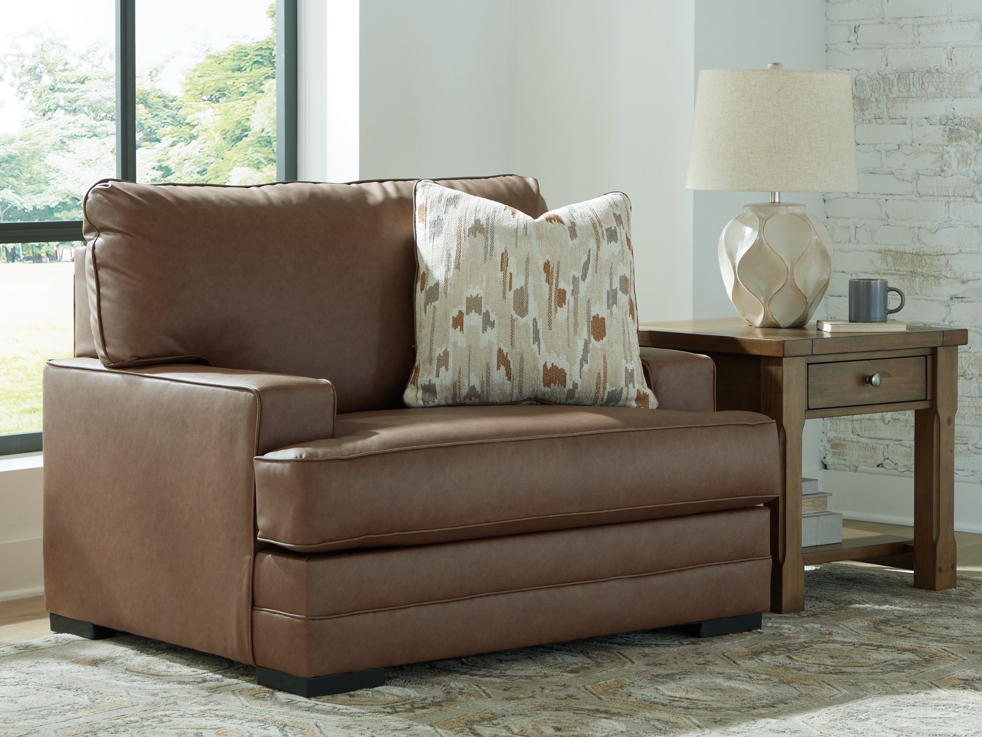 Family Deals Furniture - Ashley Furniture - VillaCourt Living Room - Ottoman / Caramel - 7490914