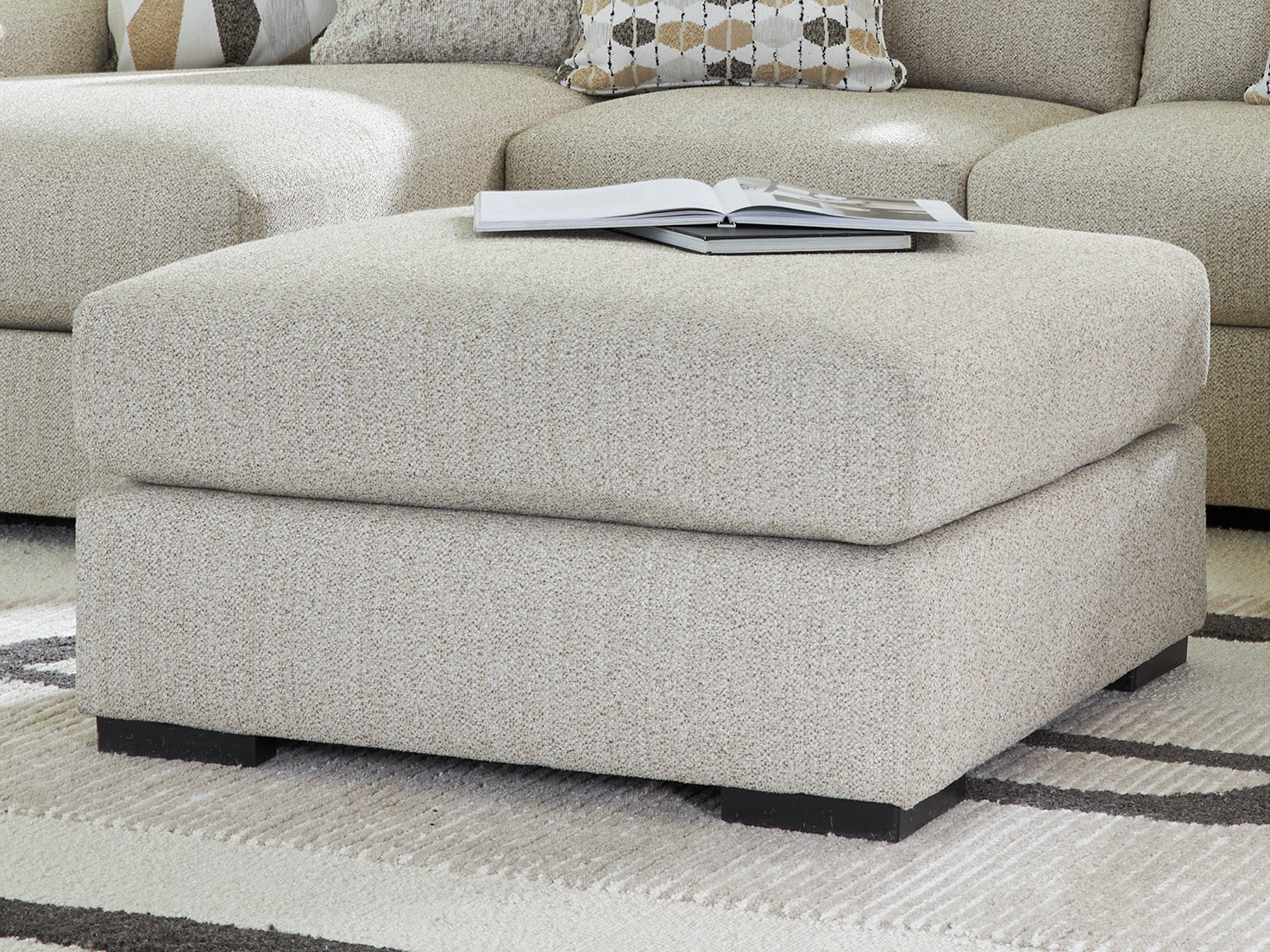 Family Deals Furniture - Ashley Furniture - Laurelgrove Living Room - Oversized Accent Ottoman / Pebble - 7510508