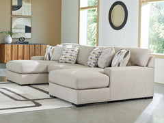 Family Deals Furniture - Ashley Furniture - Laurelgrove Sectional - RAF 5-Piece Sectional with Chaise / Pebble - 75105S12
