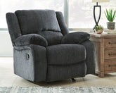 Family Deals Furniture - Ashley Furniture - Draycoll Living Room - DBL REC PWR Loveseat w/Console / Slate - 7650496