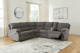 Family Deals Furniture - Ashley Furniture - Museum Sectional - 2-Piece Reclining Sectional / Pewter - 81807S1