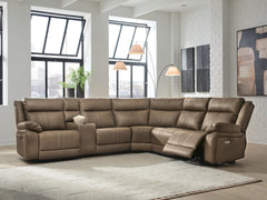 Family Deals Furniture - Ashley Furniture - Max-Momentum Sectional - 6-Piece Power Reclining Sectional with Audio Console - PC82305S9
