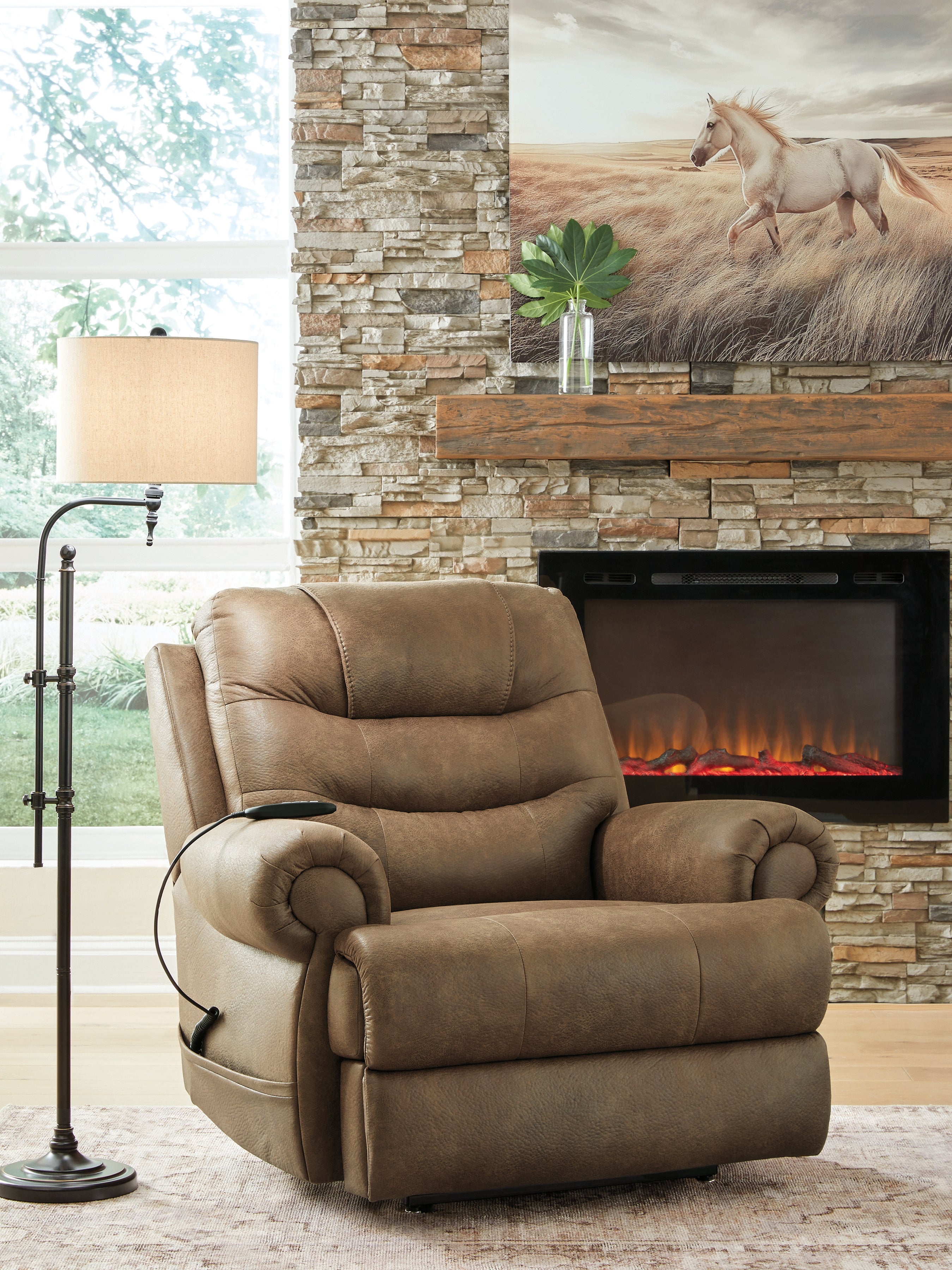 Family Deals Furniture - Ashley Furniture - Revived and Restored Living Room - Power Lift Recliner - PC8240712