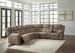 Family Deals Furniture - Ashley Furniture - Ravenel Sectional - 3-Piece Power Reclining Sectional / Fossil - 83106S2