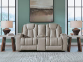 Family Deals Furniture - Ashley Furniture - Elevate Edges Living Room - Glider REC Loveseat w/Console - PC8330543