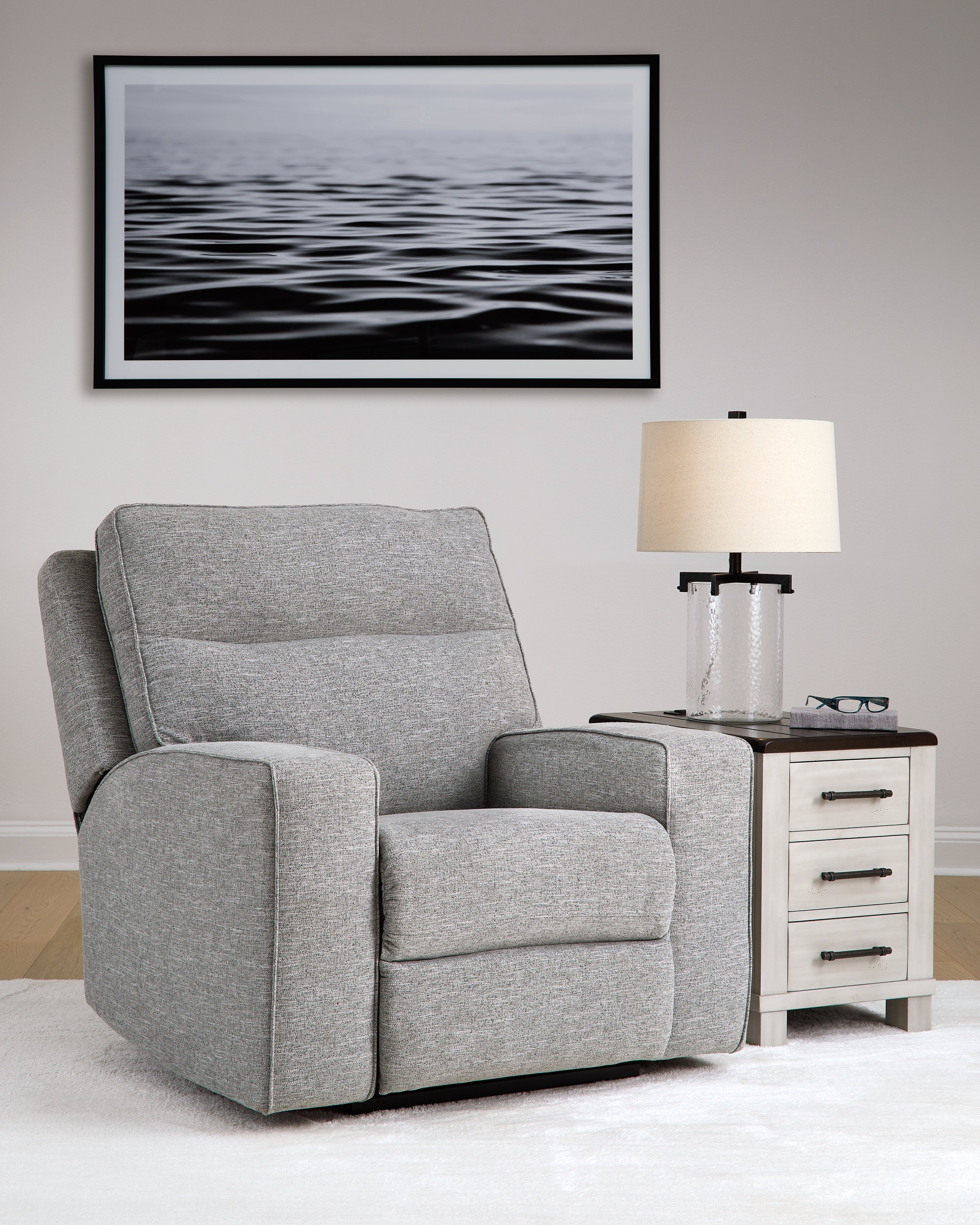 Family Deals Furniture - Ashley Furniture - Biscoe Living Room - PWR REC Loveseat/CON/ADJ HDRST / Pewter - 9050318