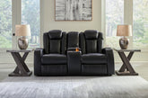 Family Deals Furniture - Ashley Furniture - Caveman Den Living Room - PWR Recliner/ADJ Headrest / Midnight - 9070313