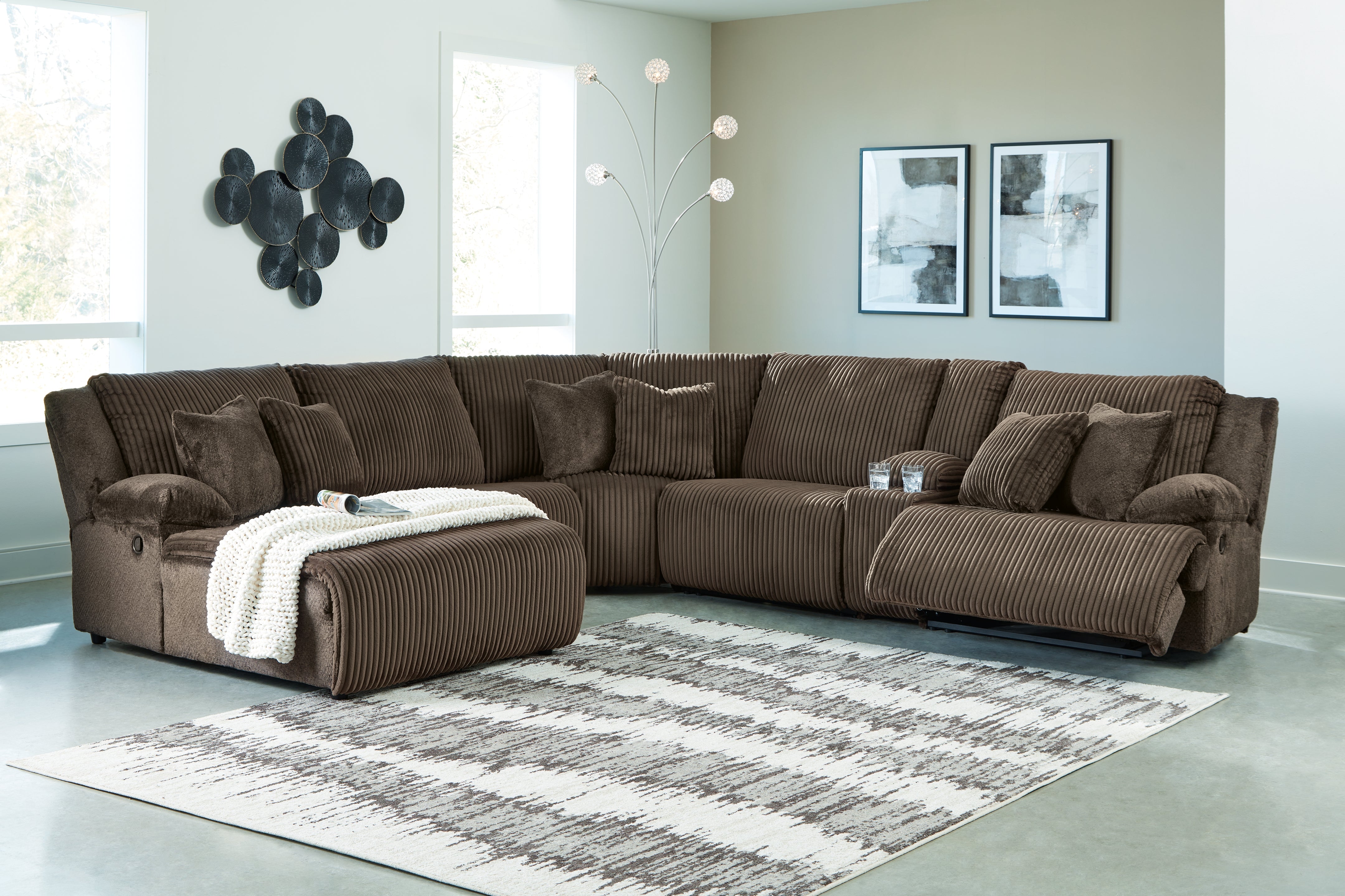 Family Deals Furniture - Ashley Furniture - Top Tier Sectional - 3-Piece Sectional Chofa / Alloy - 92706S10