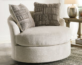Family Deals Furniture - Ashley Furniture - Soletren Living Room - Swivel Accent Chair / Stone - 9510444