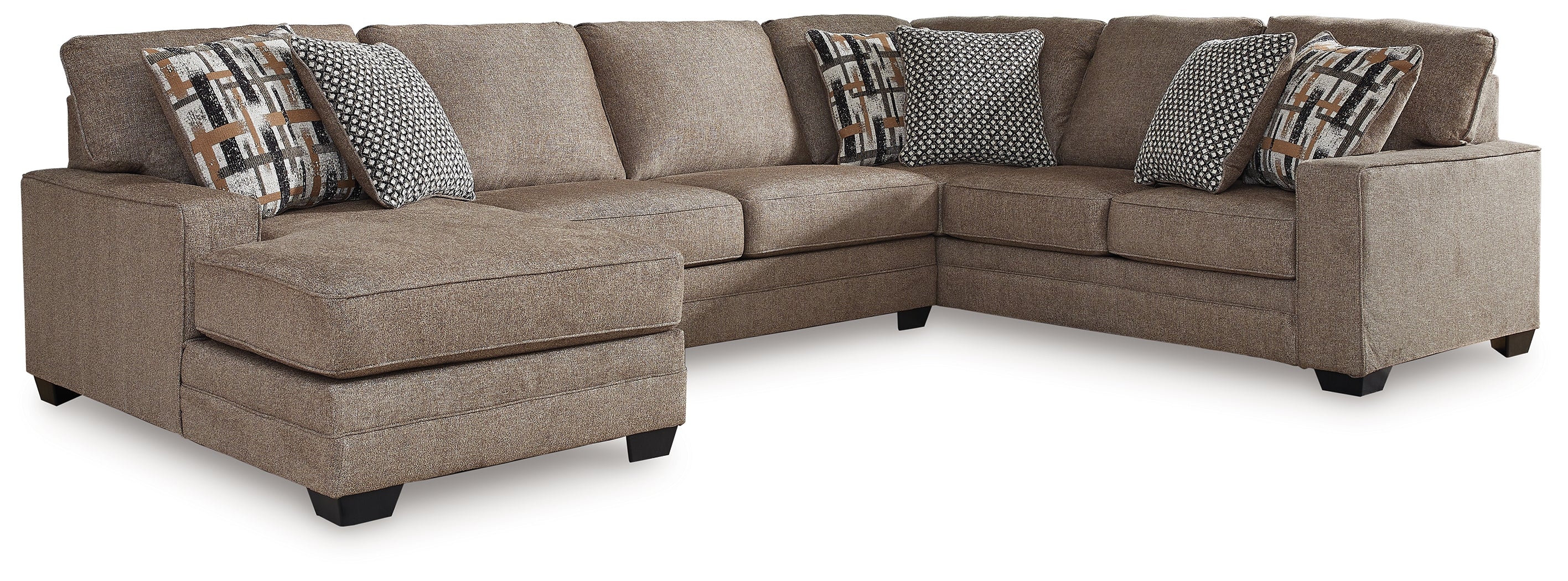 Family Deals Furniture - Ashley Furniture - Cannonbrook Sectional - LAF 3-Piece Sectional with Chaise / Nutmeg - 98201S2