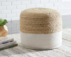 Family Deals Furniture - Ashley Furniture - Sweed Valley Pouf - Pouf / Natural/White - A1000420