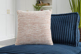Family Deals Furniture - Ashley Furniture - Nashlin Pillows - Pillow (4/CS) / White/Rust - A1001038