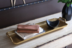Family Deals Furniture - Ashley Furniture - Posy Tray - Tray / Gold Finish - A2000136