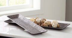 Family Deals Furniture - Ashley Furniture - Garekton Tray (Set of 2) - Tray Set (Set of 2) / Pewter Finish - A2000590