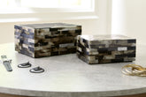 Family Deals Furniture - Ashley Furniture - Ellford Box (Set of 2) - Box Set (Set of 2) / Black/Brown/Cream - A2000596