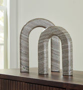 Family Deals Furniture - Ashley Furniture - Keithton Sculpture - Sculpture Set (Set of 2) / Taupe - A2000618