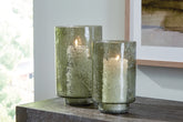 Family Deals Furniture - Ashley Furniture - Clarkton Candle Holder - Candle Holder Set (Set of 2) / Green - A2000623