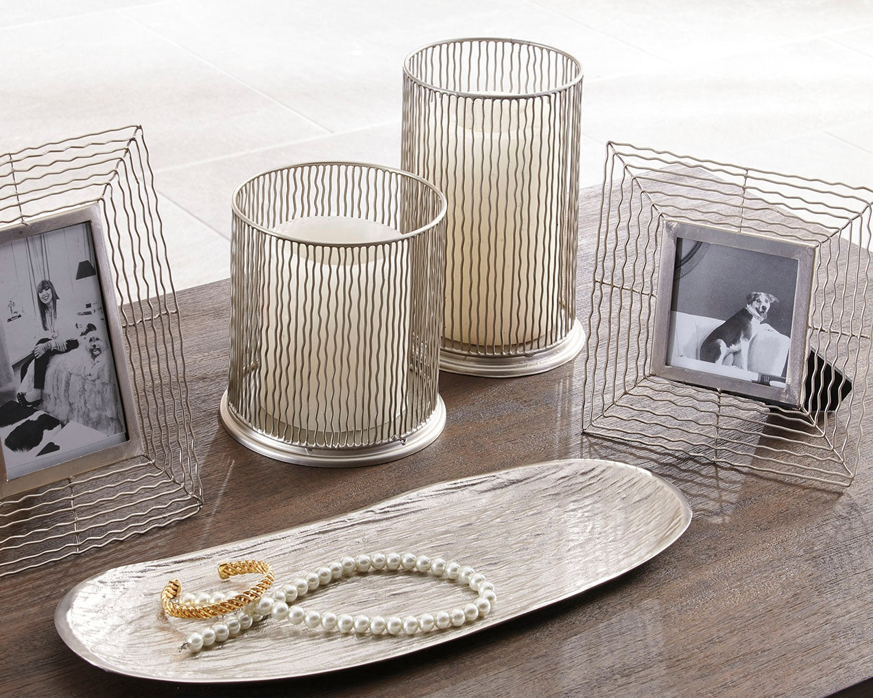 Family Deals Furniture - Ashley Furniture - Dympna Accessory Set (Set of 5) - Accessory Set (5/CN) / Silver Finish - A2C00115
