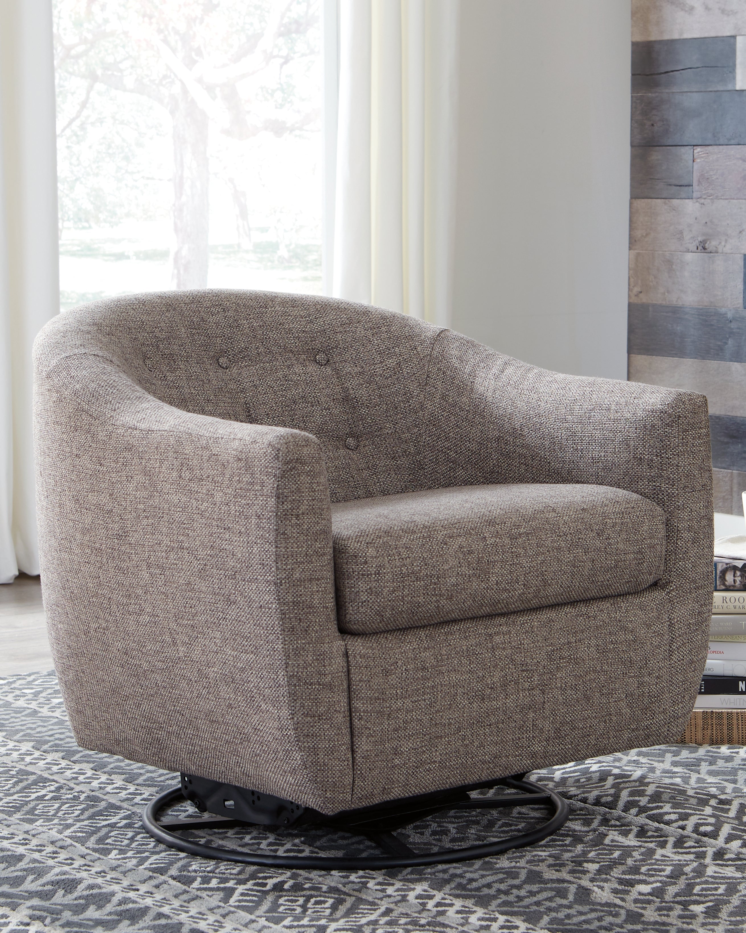 Family Deals Furniture - Ashley Furniture - Upshur Accent Chair - Swivel Glider Accent Chair / Taupe - A3000003
