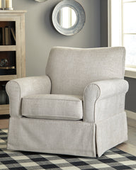 Family Deals Furniture - Ashley Furniture - Searcy Accent Chair - Swivel Glider Accent Chair / Quartz - A3000006