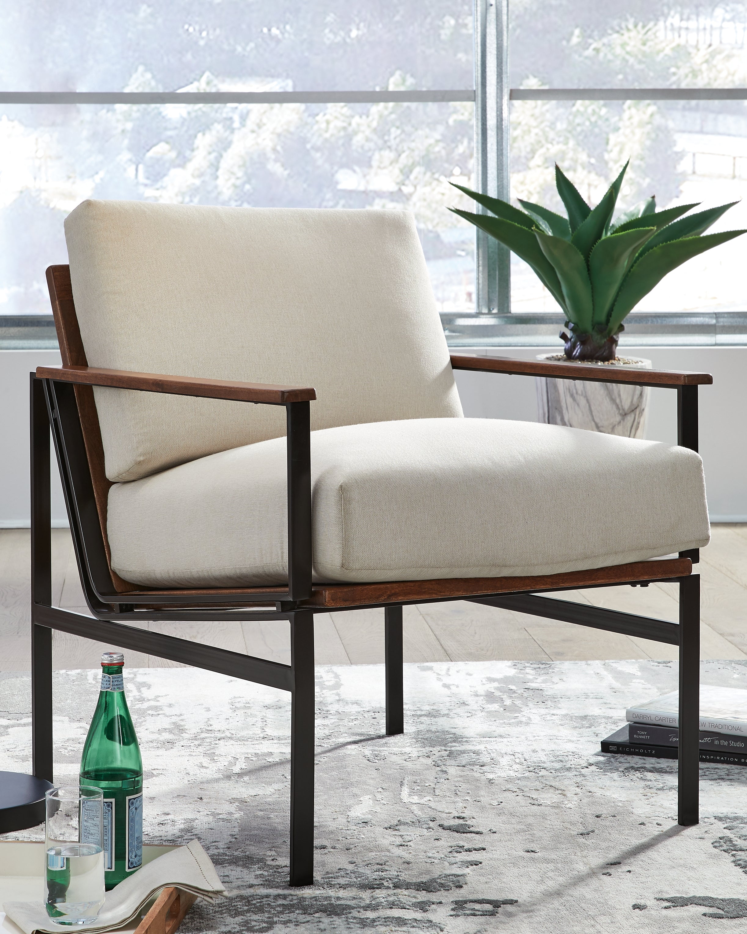Family Deals Furniture - Ashley Furniture - Tilden Accent Chair - Accent Chair / Ivory/Brown - A3000271