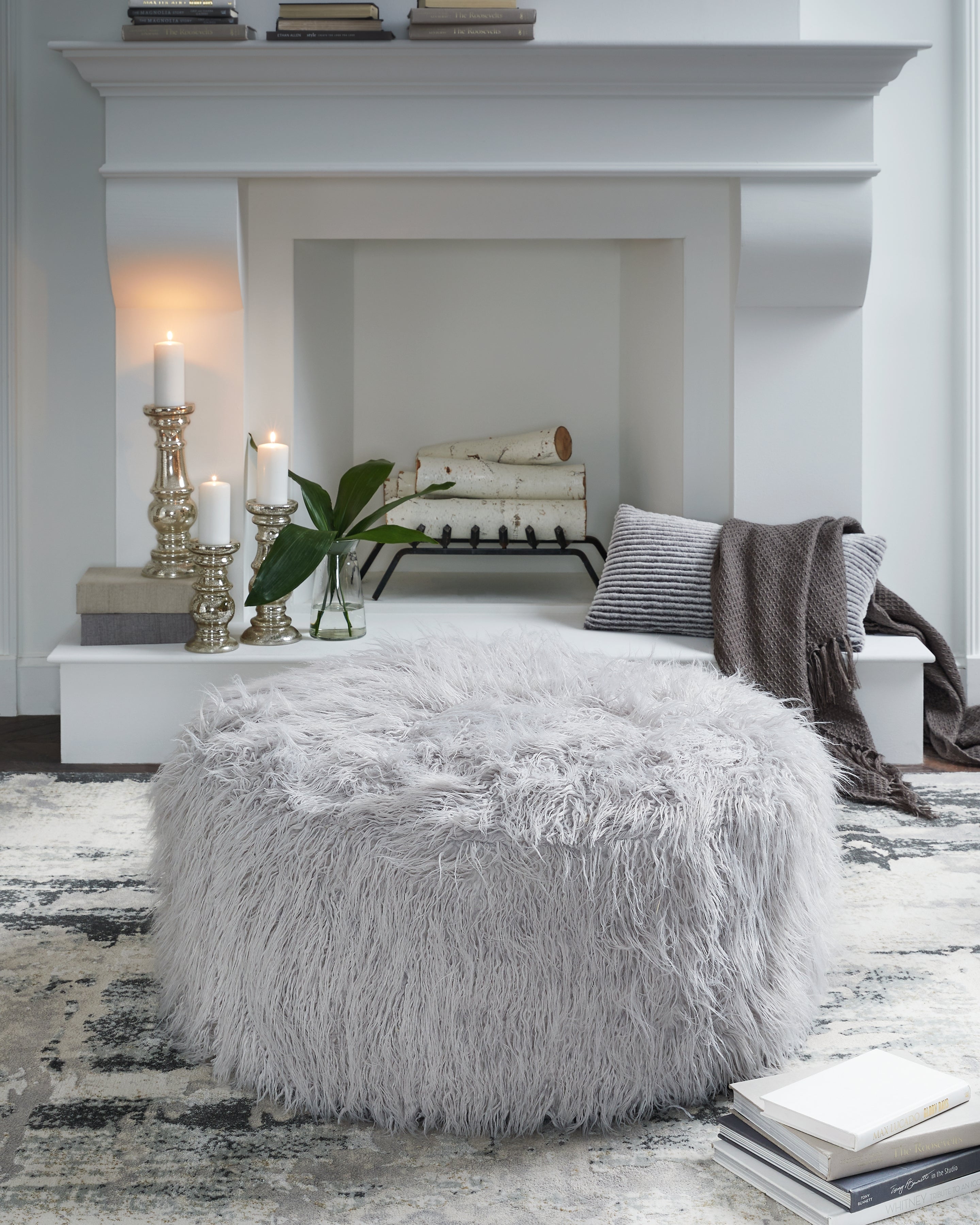 Family Deals Furniture - Ashley Furniture - Galice Living Room - Oversized Accent Ottoman / Light Gray - A3000333