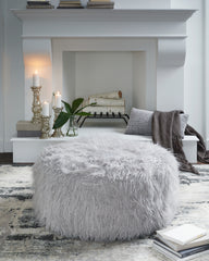 Family Deals Furniture - Ashley Furniture - Galice Living Room - Oversized Accent Ottoman / Light Gray - A3000333