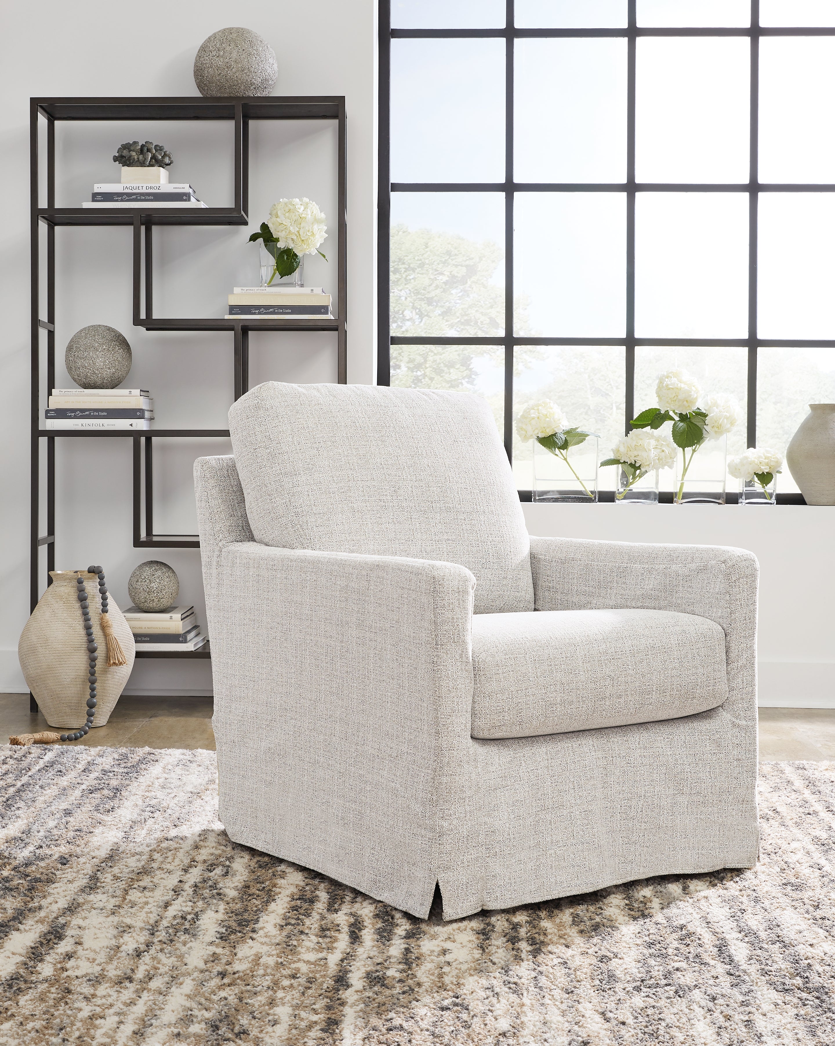 Family Deals Furniture - Ashley Furniture - Nenana Next-Gen Nuvella Swivel Glider Accent Chair - Swivel Glider Accent Chair / Denim - A3000646