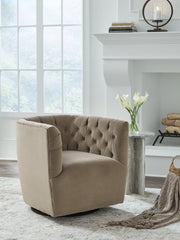 Family Deals Furniture - Ashley Furniture - Hayesler Swivel Accent Chair - Swivel Accent Chair / Cocoa - A3000661