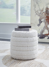 Family Deals Furniture - Ashley Furniture - Duntler Living Room - Storage Ottoman / Ivory - A3000678
