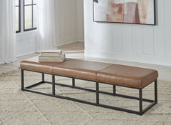 Family Deals Furniture - Ashley Furniture - Joston Accent Bench - Accent Bench / Caramel / 71"W x 19"D x 16"H - A3000693