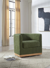 Family Deals Furniture - Ashley Furniture - Jersonlow Swivel Accent Chair - Swivel Accent Chair / Forest Green - A3000696