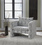 Family Deals Furniture - Ashley Furniture - Kenbell Accent Chair - Accent Chair / Black/White - A3000705
