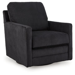 Family Deals Furniture - Ashley Furniture - Icaman Swivel Accent Chair - Swivel Accent Chair / Onyx - A3000726