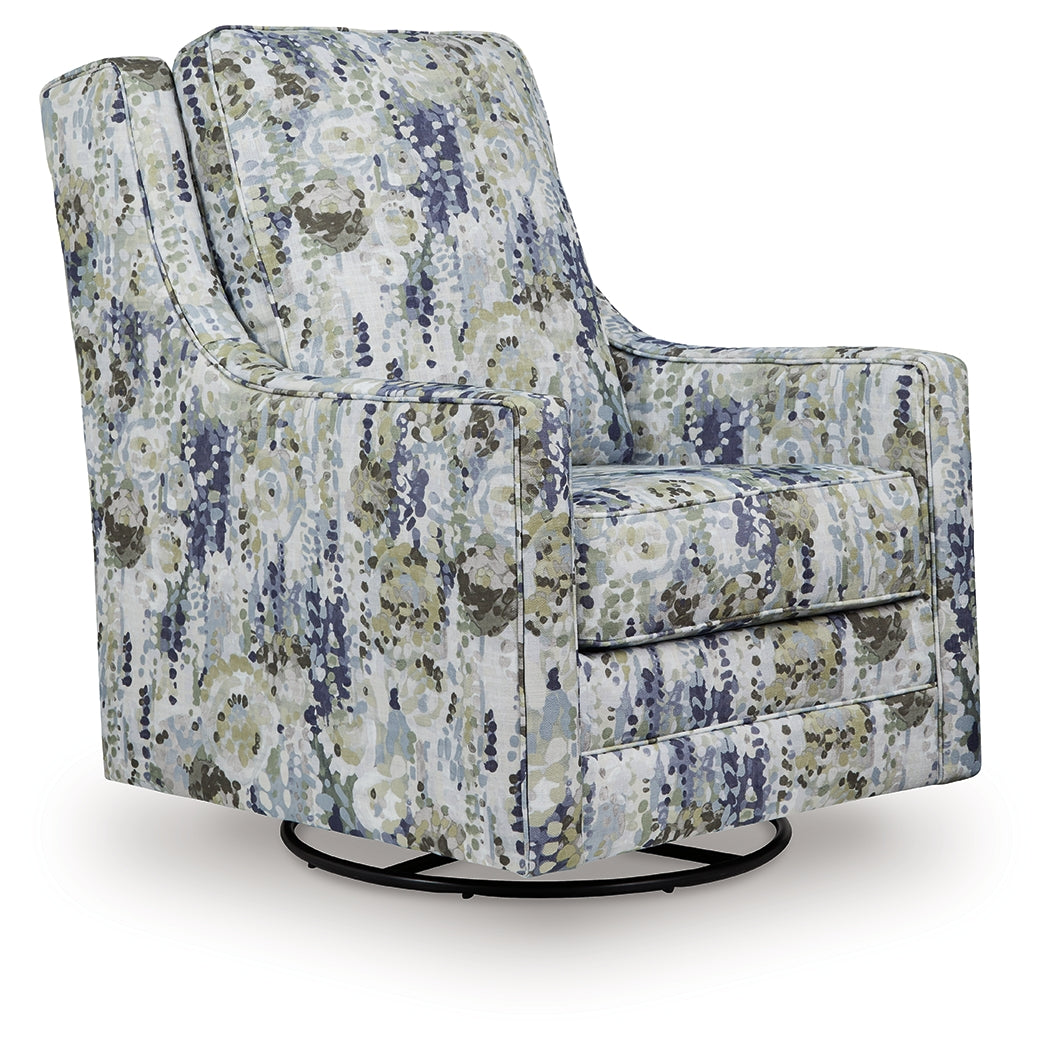 Family Deals Furniture - Ashley Furniture - Dustinford Swivel Glider Accent Chair - Swivel Glider Accent Chair / Multi - A3000732