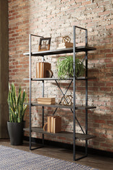 Family Deals Furniture - Ashley Furniture - Gilesgrove Bookcase - Bookcase / Black/Gray - A4000017
