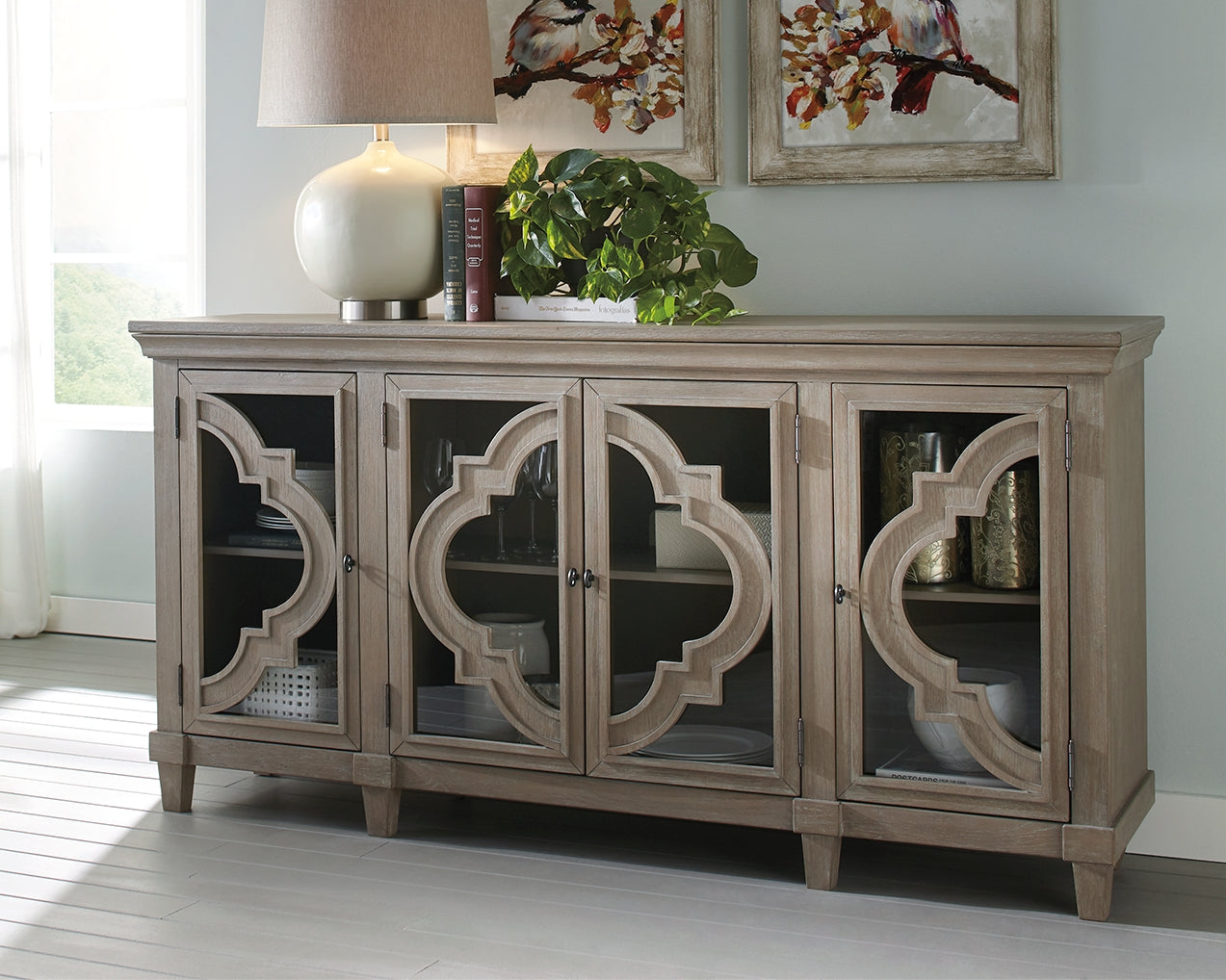 Family Deals Furniture - Ashley Furniture - Fossil Ridge Accent Cabinet - Accent Cabinet / Gray - A4000037