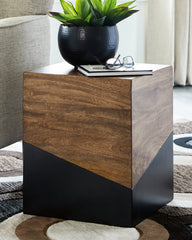 Family Deals Furniture - Ashley Furniture - Trailbend Accent Table - Accent Table / Brown/Gunmetal - A4000311