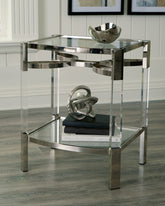 Family Deals Furniture - Ashley Furniture - Chaseton Accent Table - Accent Table / Clear/Silver Finish - A4000334