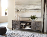 Family Deals Furniture - Ashley Furniture - Treybrook Accent Cabinet - Accent Cabinet / Distressed Gray - A4000512