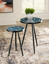 Family Deals Furniture - Ashley Furniture - Clairbelle Accent Table (Set of 2) - Accent Table (Set of 2) / Teal - A4000523