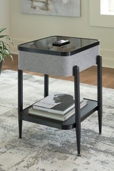 Family Deals Furniture - Ashley Furniture - Jorvalee Accent Table with Speaker - Accent Table with Speaker / Gray/Black - A4000550